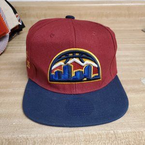 Mens Denver Nuggets Snapback hat burgandy